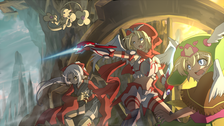 kyria, gerda, hikaru, and hana (original) drawn by mochimako_(mushikera_hoi2)