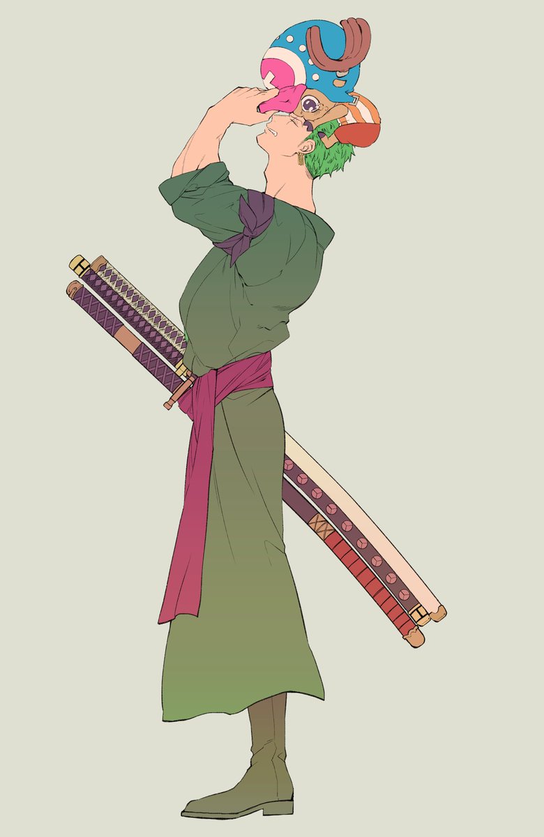 roronoa zoro and tony tony chopper (one piece) drawn by fish_(m8snknk)