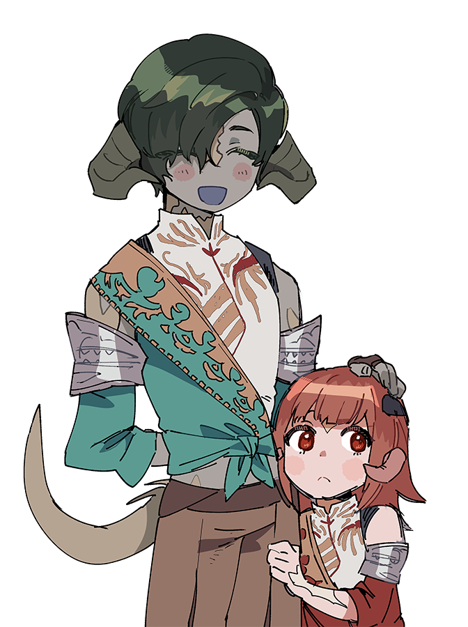 varshahn and azdaja (final fantasy and 1 more) drawn by gg_dal