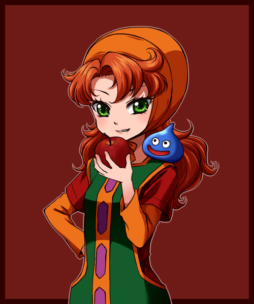 slime and maribel (dragon quest and 1 more) drawn by seeen