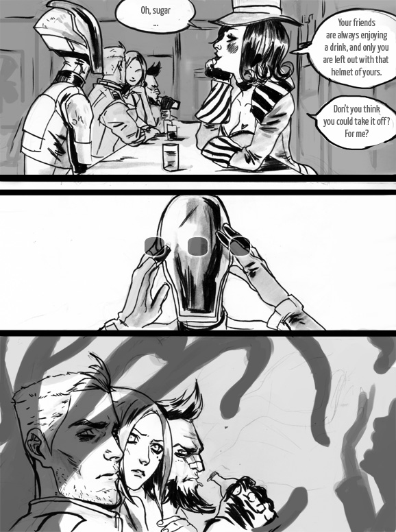 mad moxxi, maya, zer0, axton, and salvador (borderlands and 1 more) drawn by casey