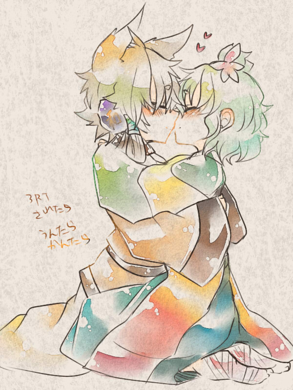 toyosatomimi no miko and soga no tojiko (touhou) drawn by itomugi-kun