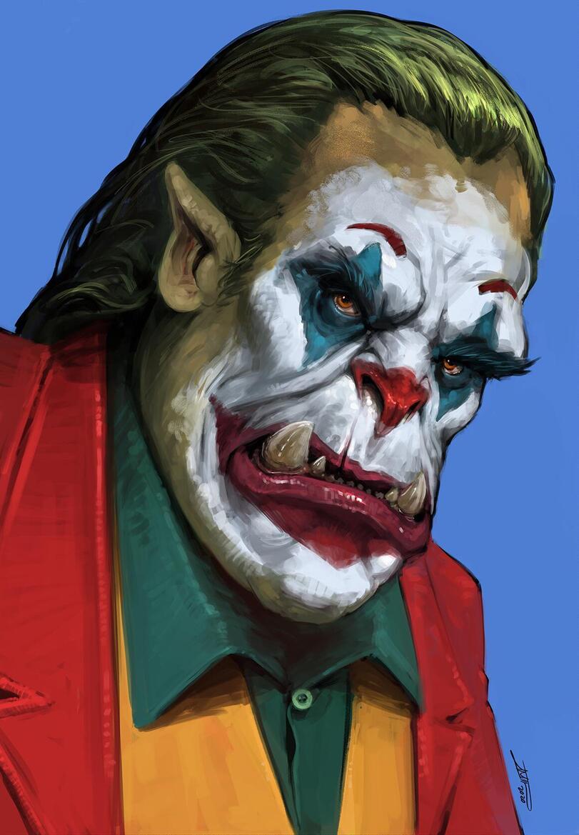 joker and arthur fleck (dc comics and 3 more) drawn by amintalebiart