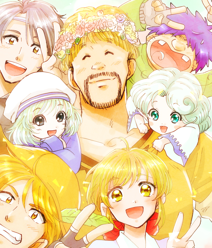 pastel g. king, rumy, shiro, clay s. anderson, trapp, and 2 more (fortune quest) drawn by bobosuke
