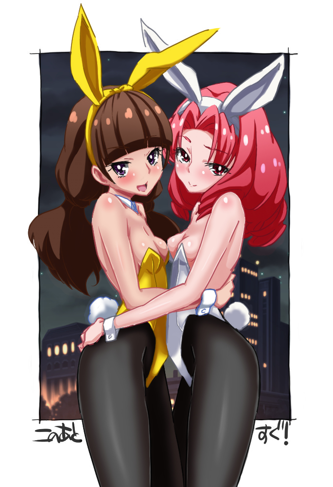 amanogawa kirara and akagi towa (precure and 1 more) drawn by asortofcolorfag and miyagoe_yoshitsuki