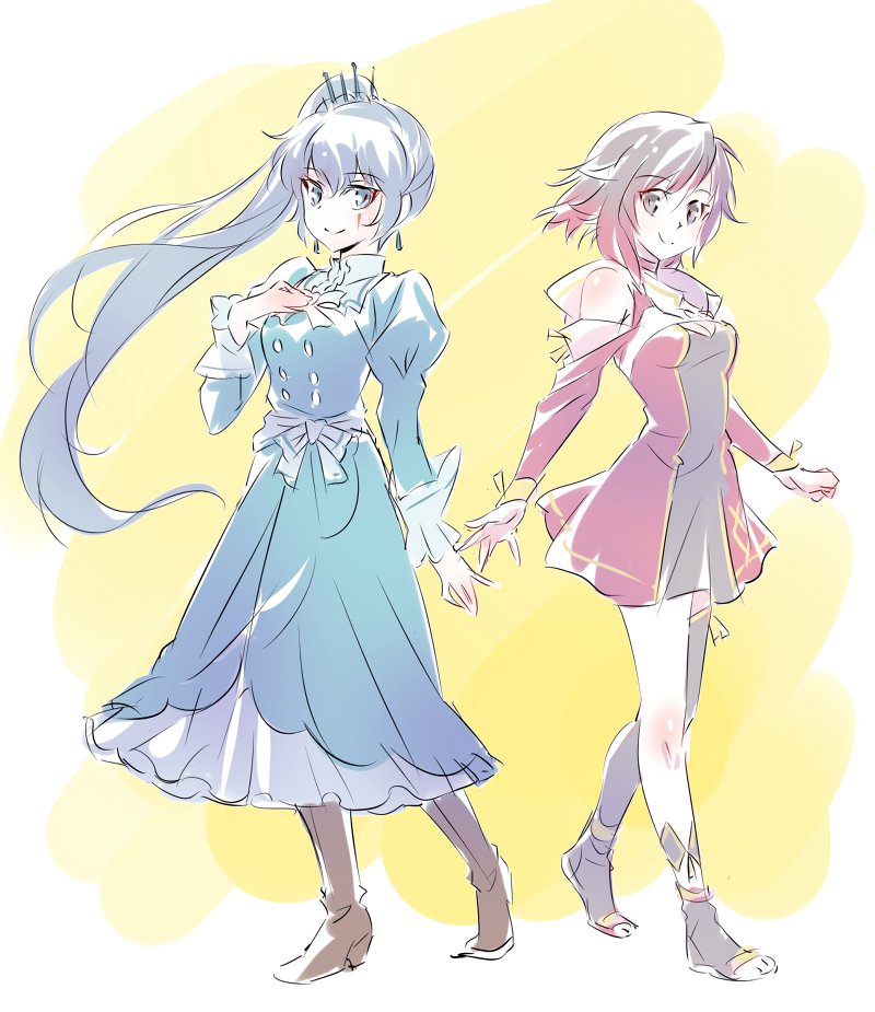 ruby rose, weiss schnee, izetta, and ortfine fredericka von eylstadt (rwby and 1 more) drawn by iesupa