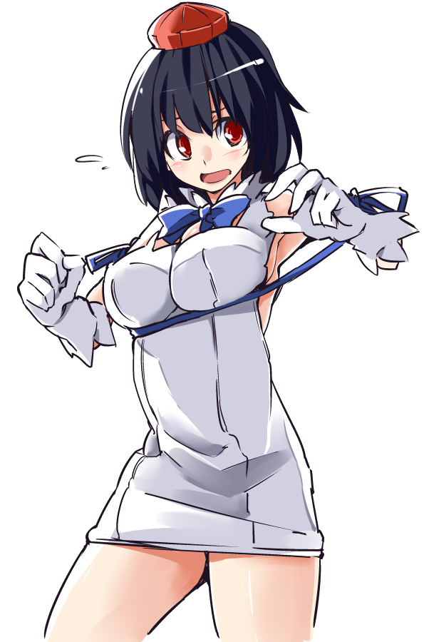 shameimaru aya and hestia (touhou and 1 more) drawn by kamukamu_(ars)