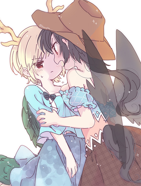 kicchou yachie and kurokoma saki (touhou) drawn by biyon