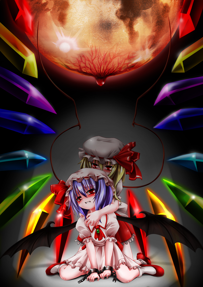remilia scarlet and flandre scarlet (touhou) drawn by kemoyuri