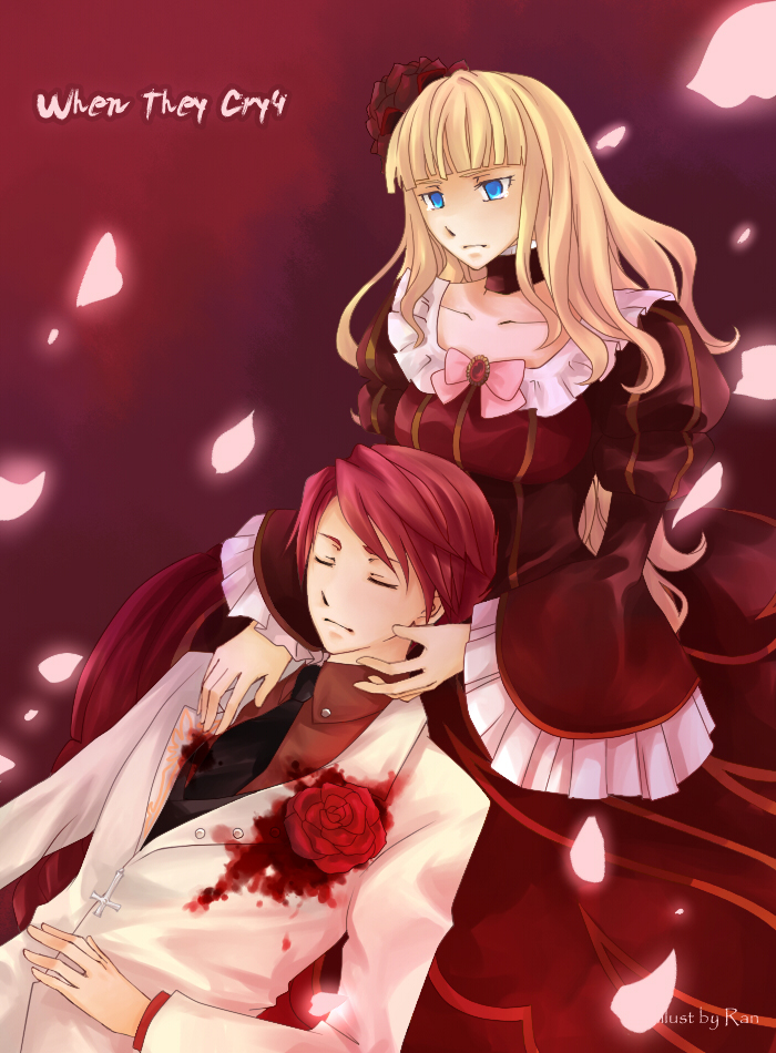 beatrice and ushiromiya battler (umineko no naku koro ni) drawn by nara_(a81796168)