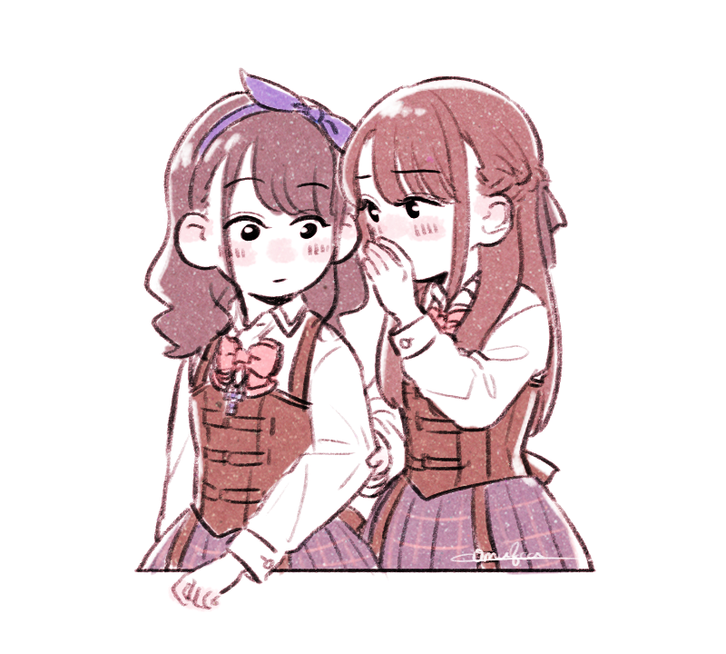 fukuyama jeanne sachie and kuroki francisca yuria (assault lily) drawn by komuzuka