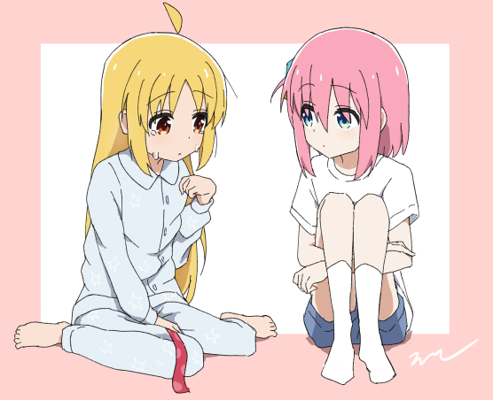 gotoh hitori and ijichi nijika (bocchi the rock!) drawn by aayh
