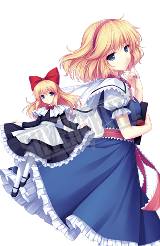 alice margatroid and shanghai doll (touhou) drawn by sayori_(neko_works)