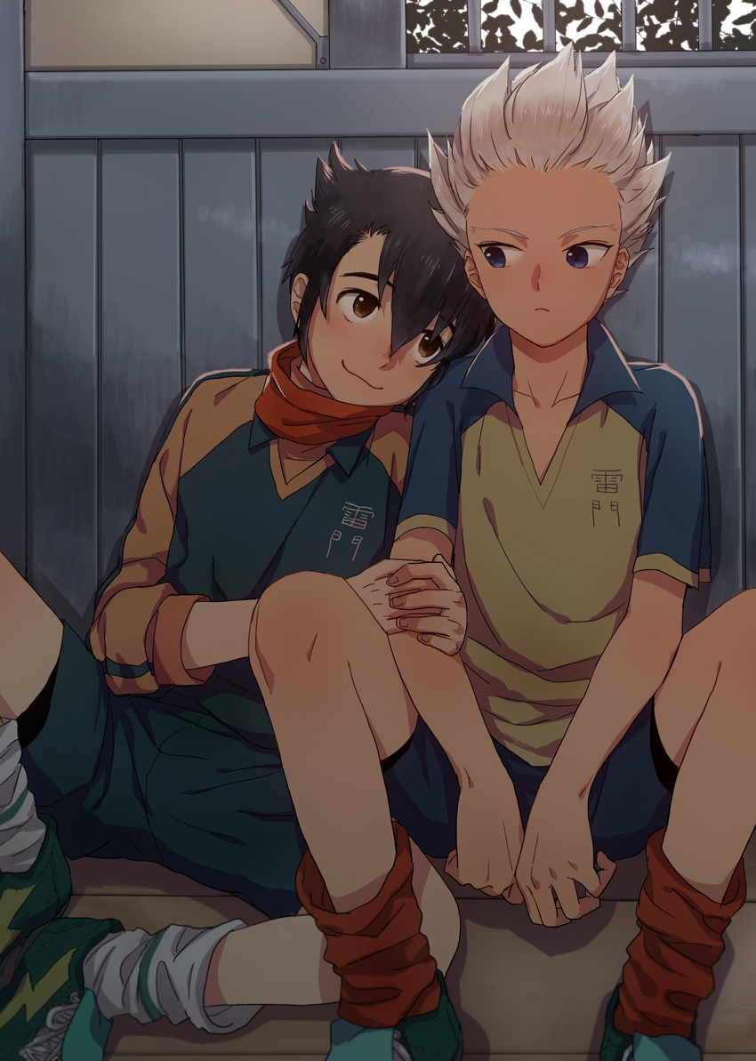 endou mamoru and gouenji shuuya (inazuma eleven) drawn by yunopan_chako
