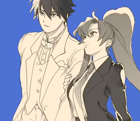 yoko littner and simon (tengen toppa gurren lagann) drawn by kanke_(yonkuma)