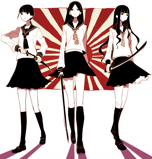 kitsu chiri, itoshiki rin, and inoue marina (sayonara zetsubou sensei) drawn by fargo_(artist)