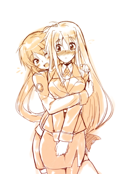 fate testarossa and takamachi nanoha (lyrical nanoha and 1 more) drawn by kawakami_shuuichi