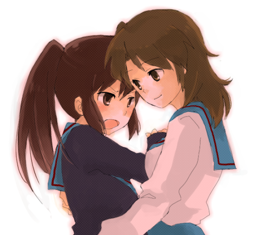 kyonko and koizumi itsuki (suzumiya haruhi no yuuutsu) drawn by natsume_(menthol)
