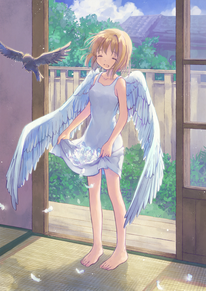 kamio misuzu and sora (air) drawn by hikari_(0607_hikari)