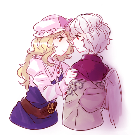 kishin sagume and watatsuki no toyohime (touhou) drawn by nekolina