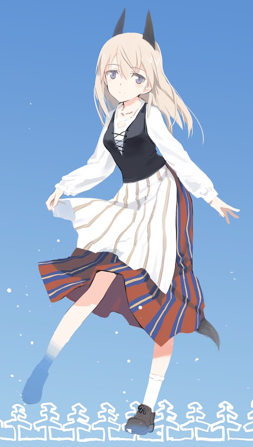 eila ilmatar juutilainen and suomi-neito (world witches series and 1 more) drawn by shimada_fumikane
