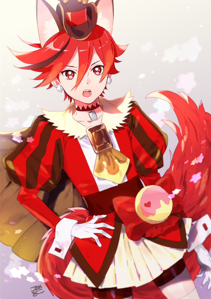 kenjou akira and cure chocolat (precure and 1 more) drawn by mosuko