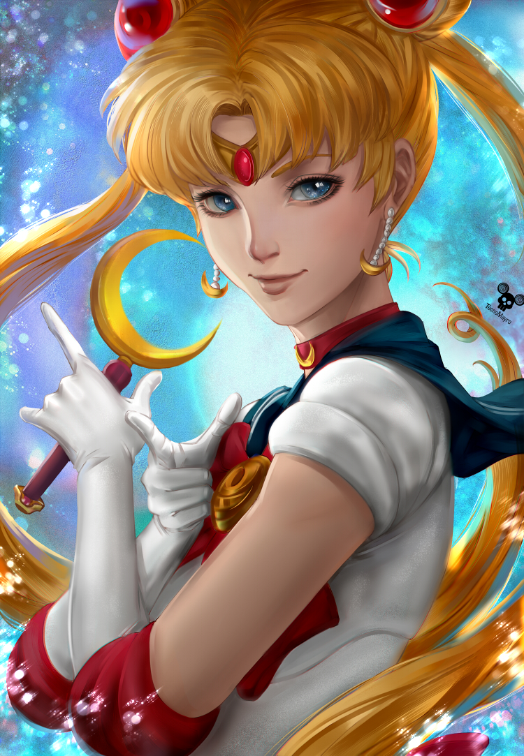 tsukino usagi and sailor moon (bishoujo senshi sailor moon) drawn by stanley_lau and tecnomayro