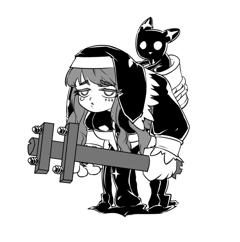 venalita, sister gigant, imp, and gargantuar (mahou shoujo ni akogarete and 1 more) drawn by shriohalfarm