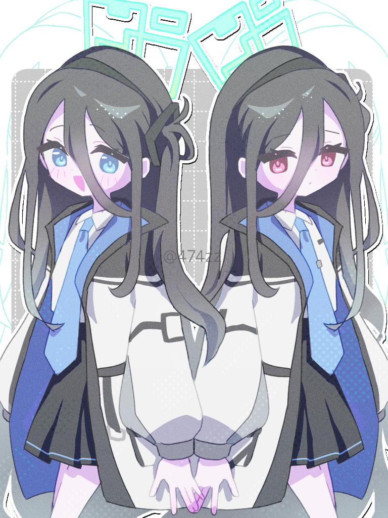 aris and kei (blue archive) drawn by anzen_robo_(474zz)