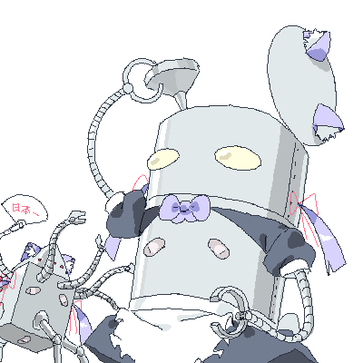 lokulo-chan and mechazawa shin'ichi (original and 1 more) drawn by lokulo_no_mawashimono