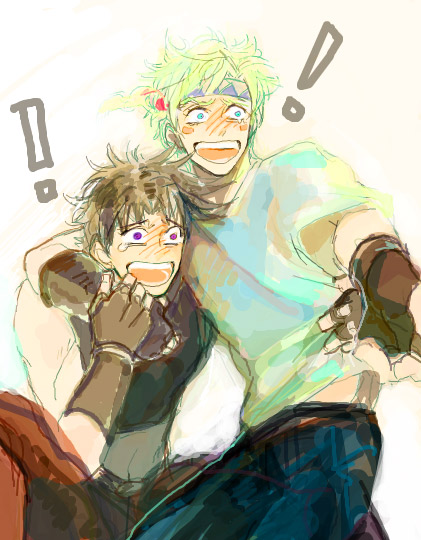 joseph joestar and caesar anthonio zeppeli (jojo no kimyou na bouken and 1 more) drawn by makiv