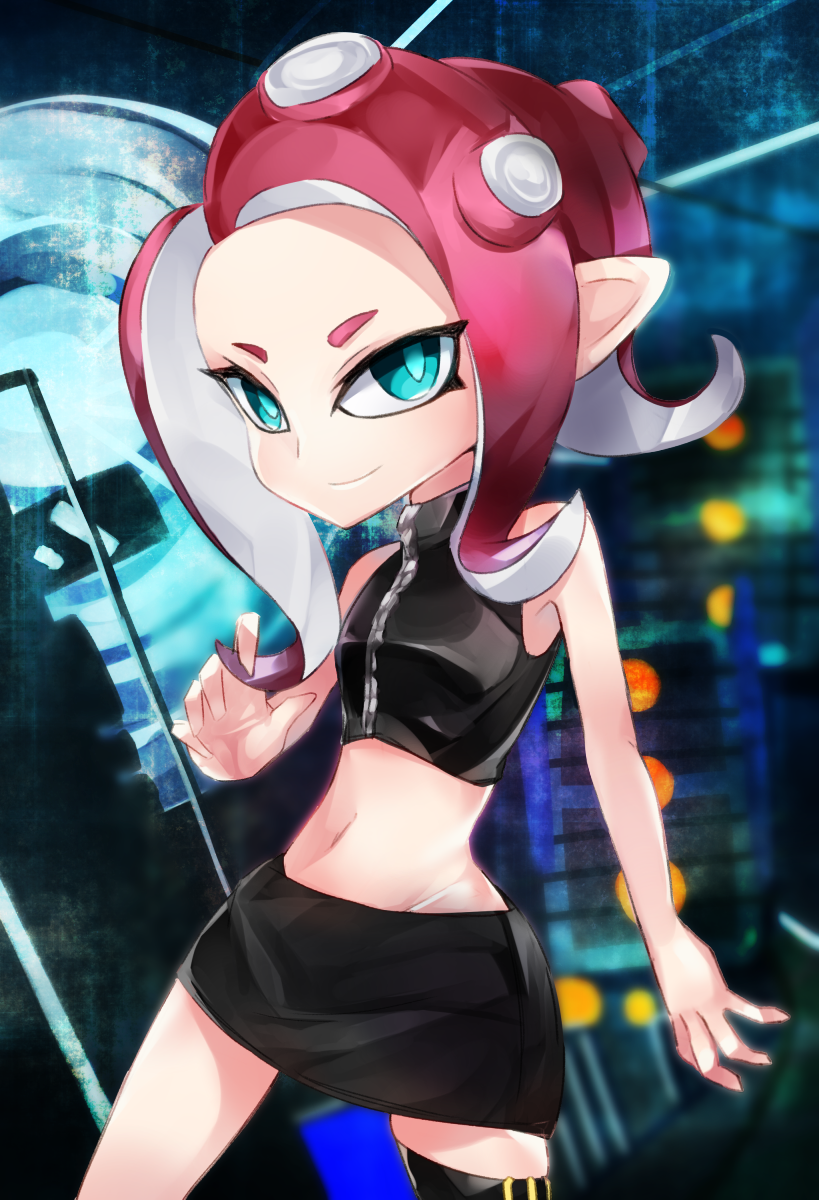octoling player character, octoling girl, and agent 8 (splatoon and 2 more) drawn by horaizonu