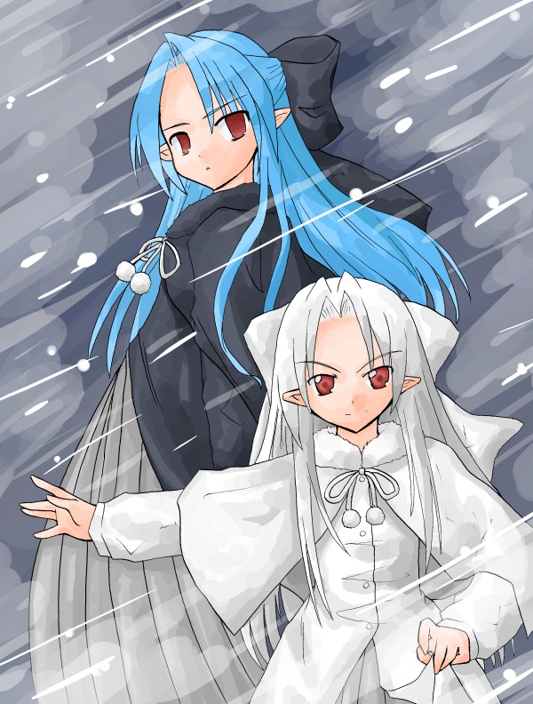 len and white len (tsukihime) drawn by shirasagi_rokuwa