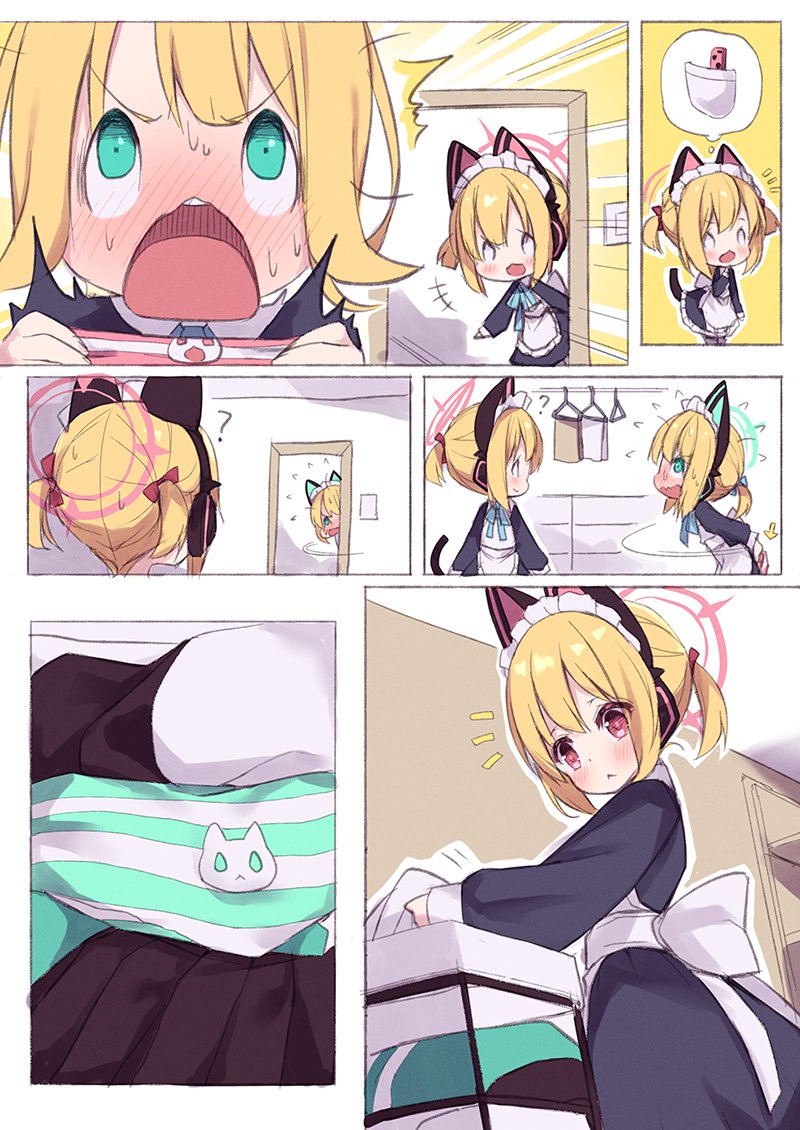momoi and midori (blue archive) drawn by arashiya