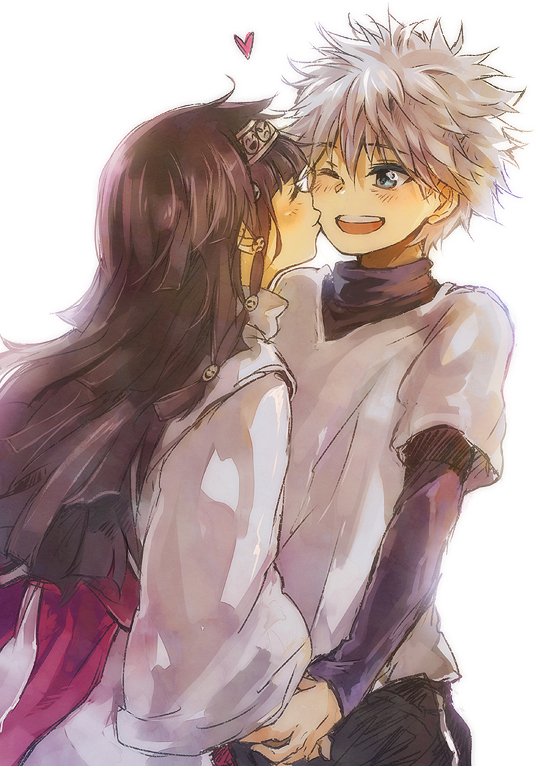 killua zoldyck and alluka zoldyck (hunter x hunter) drawn by nuriko-kun