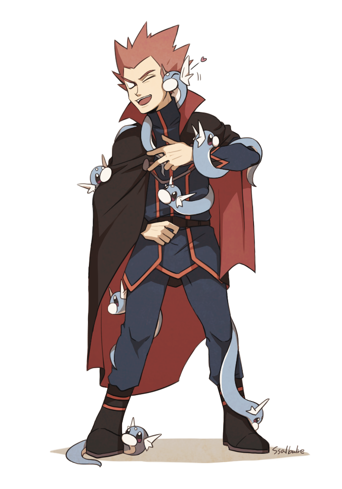 lance and dratini (pokemon and 1 more) drawn by ssalbulre