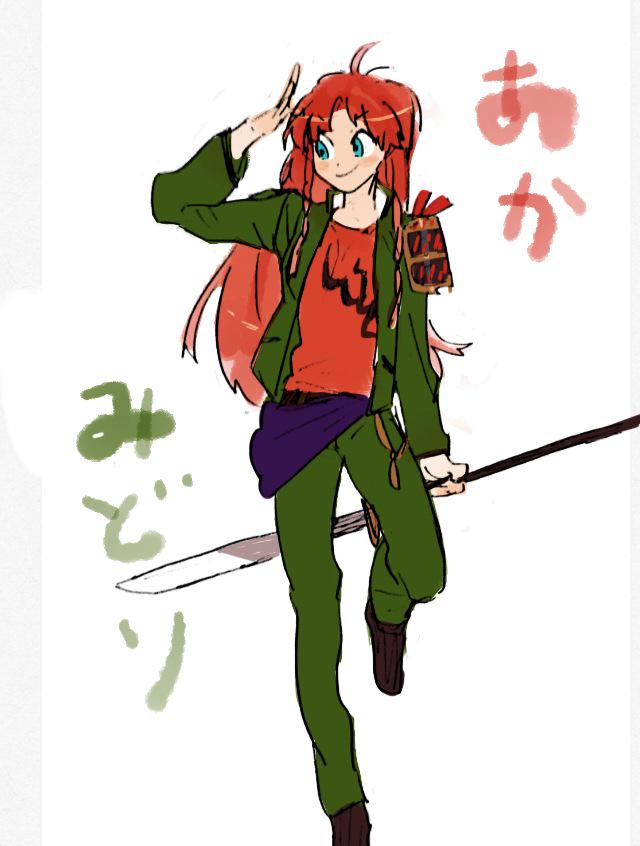 hong meiling and otegine (touhou and 1 more) drawn by oimo_(14sainobba)