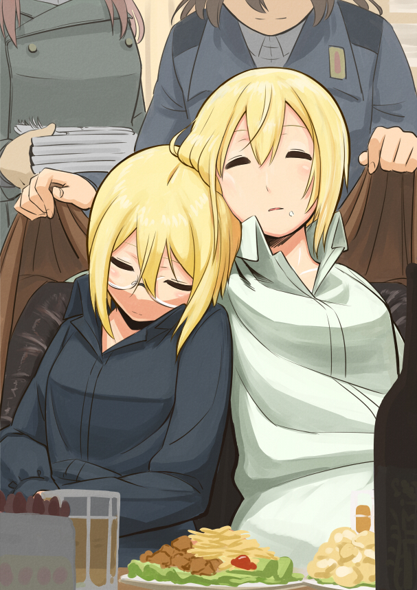 erica hartmann, gertrud barkhorn, minna-dietlinde wilcke, and ursula hartmann (world witches series and 2 more) drawn by rikizo