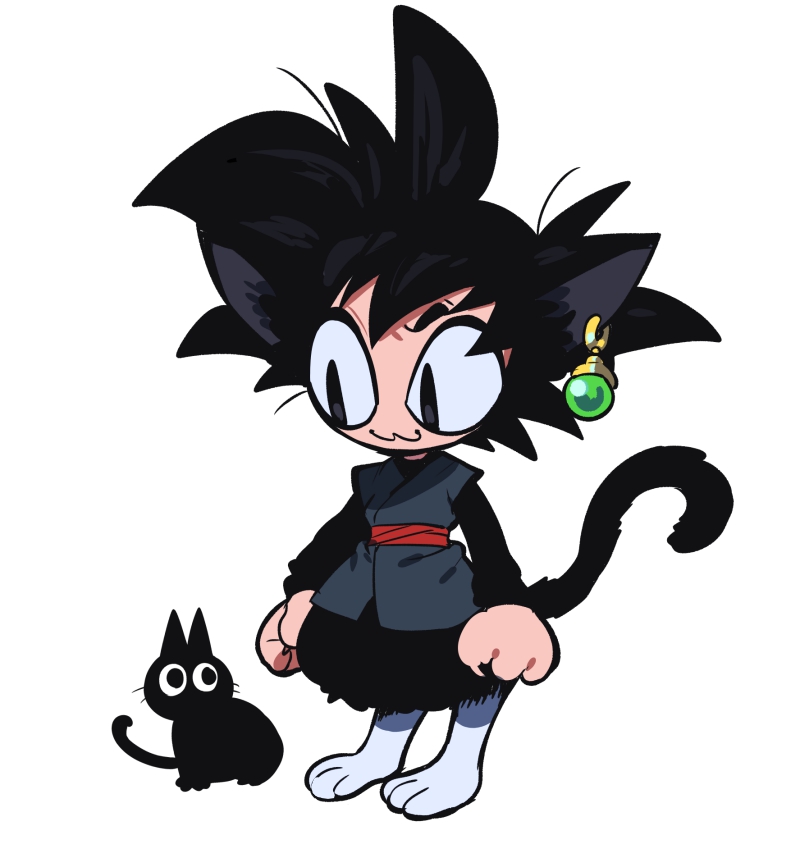 goku black and tama (dragon ball and 1 more) drawn by nanika_(nnkgh)