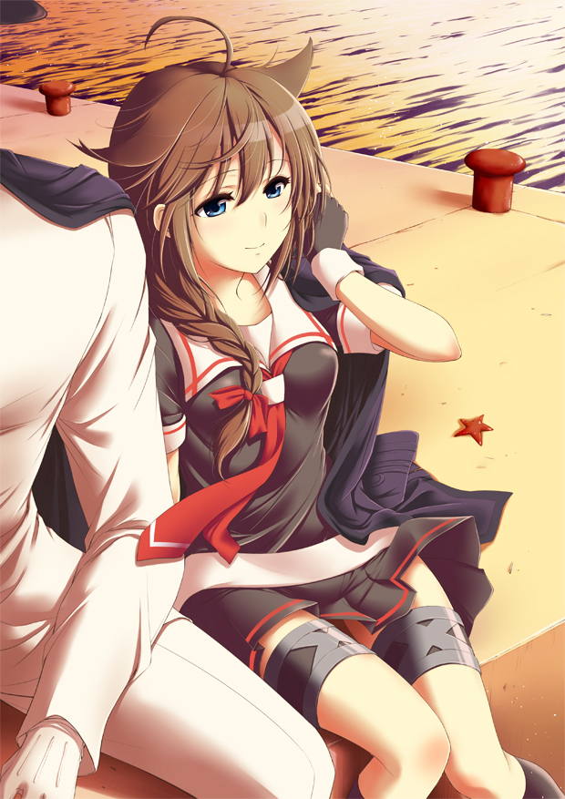 admiral, shigure, and shigure kai ni (kantai collection) drawn by yammy