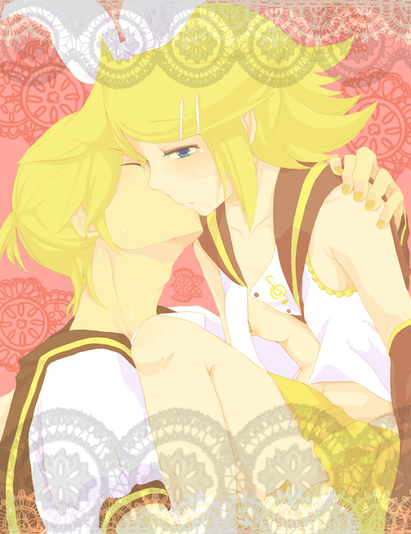 kagamine rin and kagamine len (vocaloid) drawn by shinigami_a