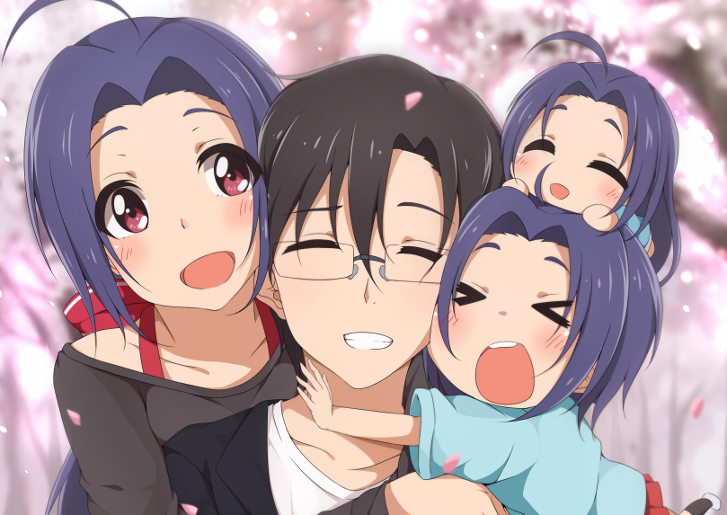 producer, miura azusa, and miura-san (idolmaster and 1 more) drawn by hitotsuki_nanoka
