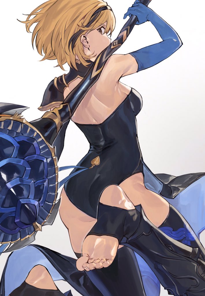 djeeta and aqualord's stoutshell (granblue fantasy) drawn by hashibiro_kou_(garapiko_p)