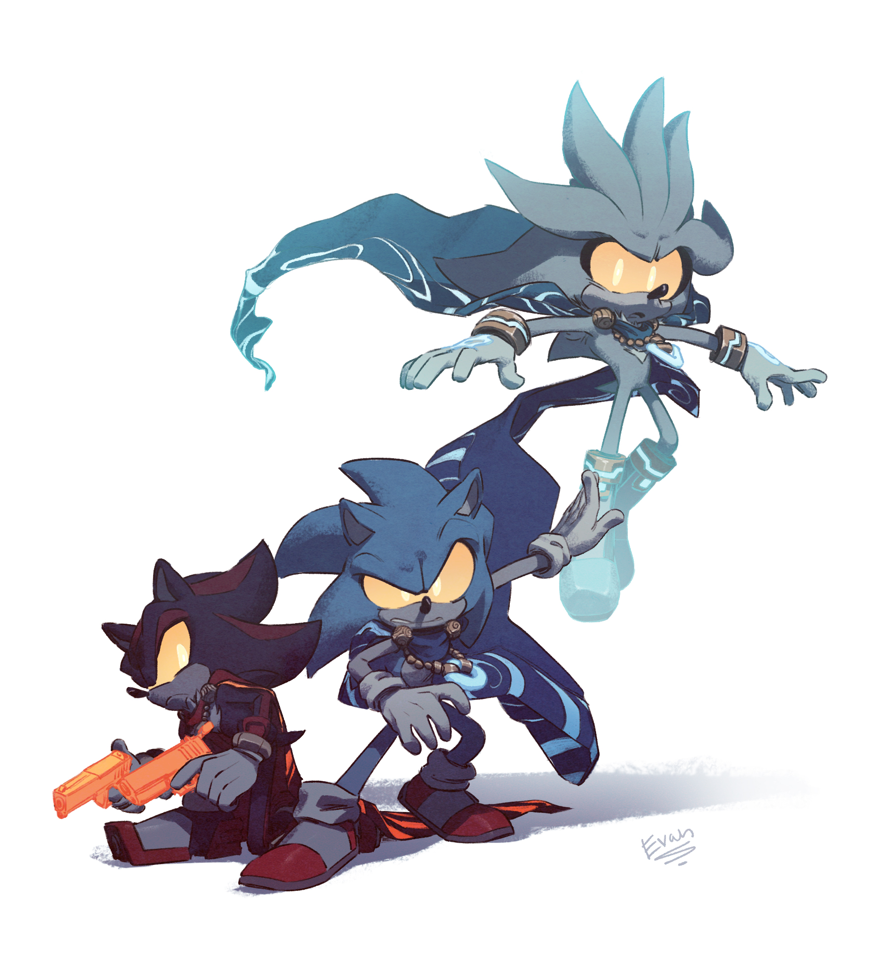 Silver - Sonic - Shadow, Sonic The Hedgehog
