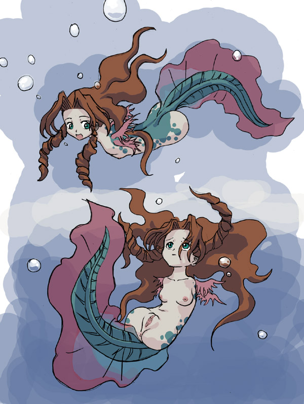 aerith gainsborough (final fantasy and 1 more) drawn by branzent