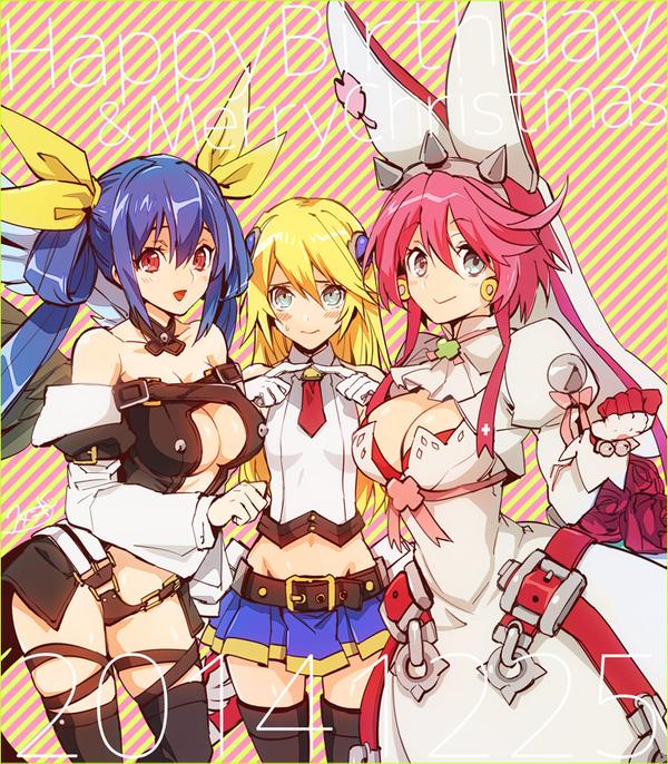 dizzy, elphelt valentine, and noel vermillion (guilty gear and 4 more) drawn by sumeshi_(ambivalince)