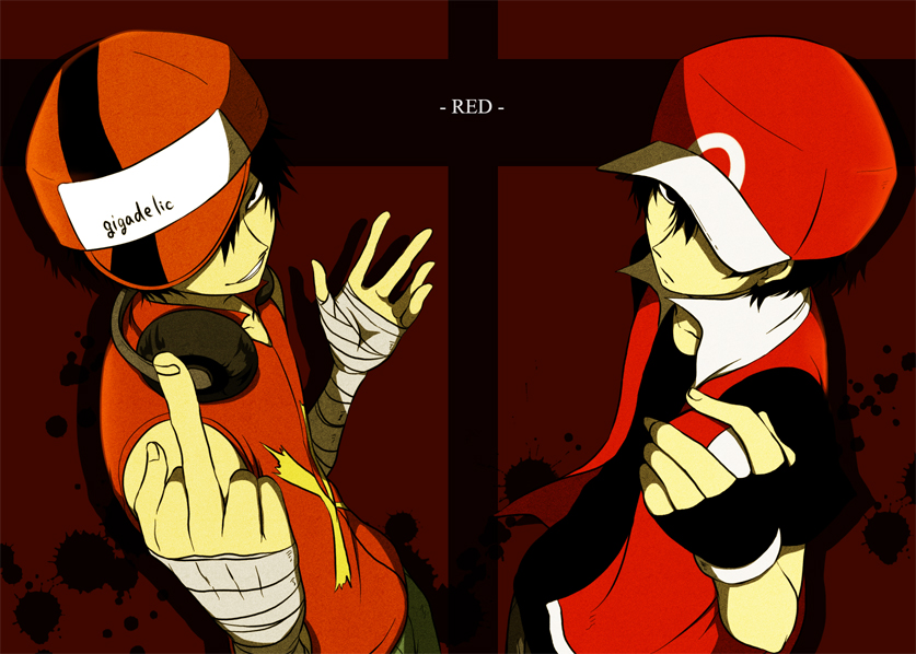 red and gigadelic (pokemon and 5 more) drawn by muu1519