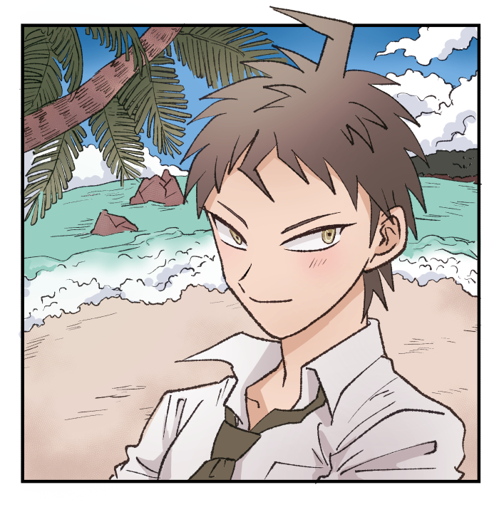 hinata hajime (danganronpa and 1 more) drawn by uzu_(uzusio55)