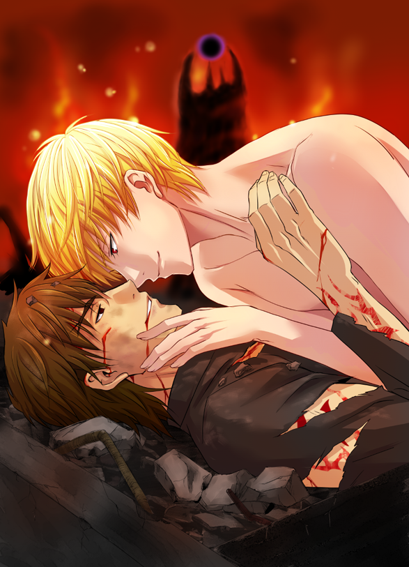 gilgamesh and kotomine kirei (fate and 1 more) drawn by iko_(keitan)