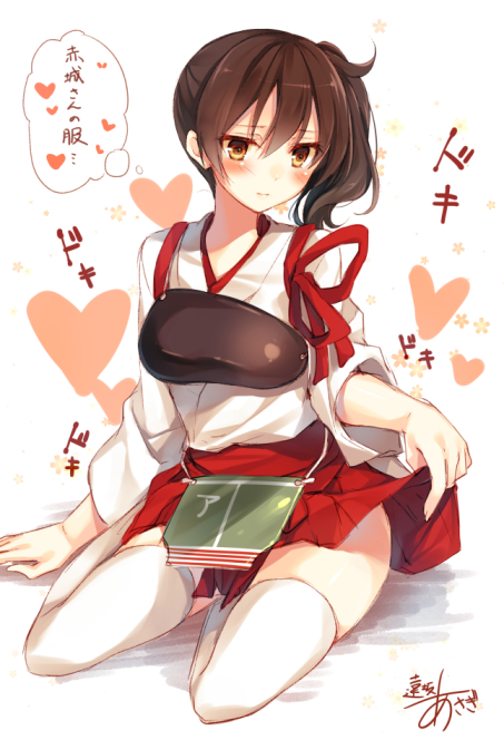kaga and akagi (kantai collection) drawn by toosaka_asagi